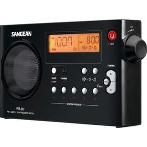 PRD7BK FM/ AM Digital Tuning Portable Rechargeable Receiver Black