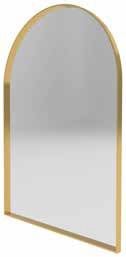 Forme Framed Arch 800mm Mirror Brushed Gold PVD