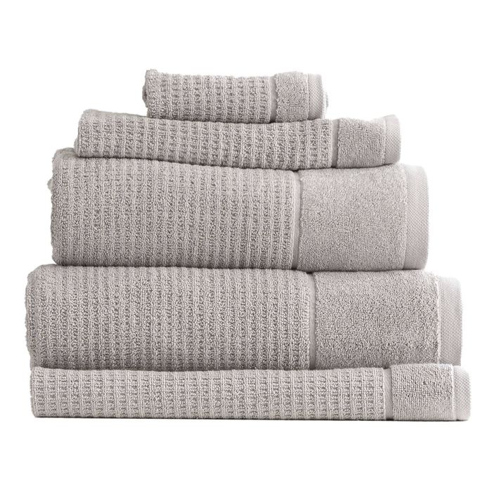 5pc Renee Taylor Cambridge 650GSM Textured Bath/Hand/Face Towel Pumice Stone