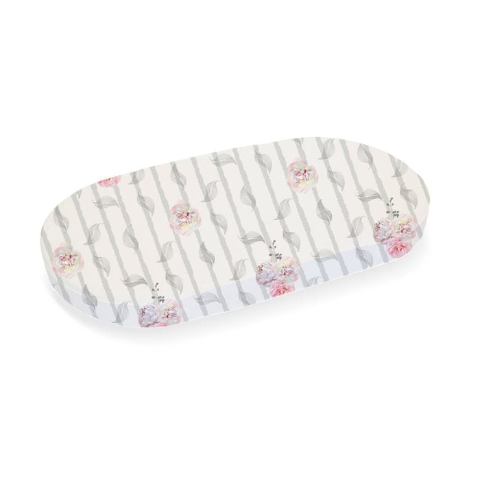 Babyhood Amani Bebe Organic Jersey Cotton Oval Fitted Sheet - Vintage Floral