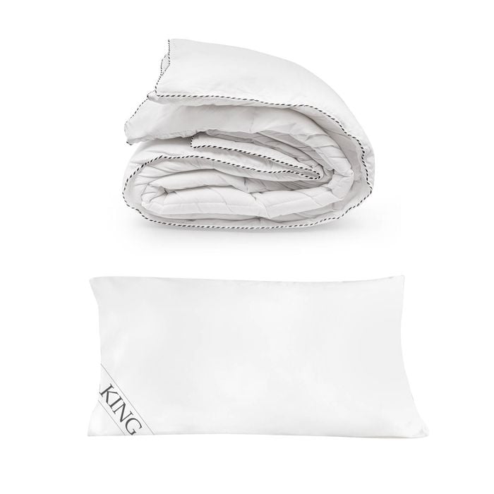 Bamboo Blend Quilt With Hotel Pillow Bedding Set Double