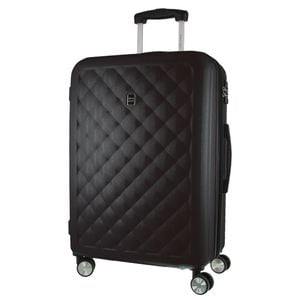 Pierre Cardin 4 Wheel Medium Hard-shell Tsa Lock Travel Luggage 70cm Black