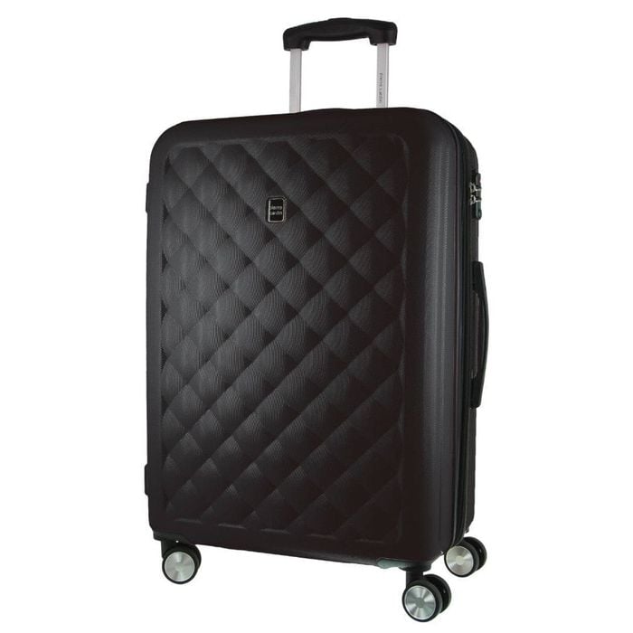 Pierre Cardin 4 Wheel Medium Hard-shell Tsa Lock Travel Luggage 70cm Black