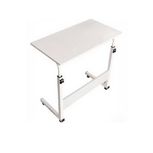 Provecta White Adjustable Height Folding Sofa Side Table – 60 X 40 Cm Laptop Bed Tv Snack Desk