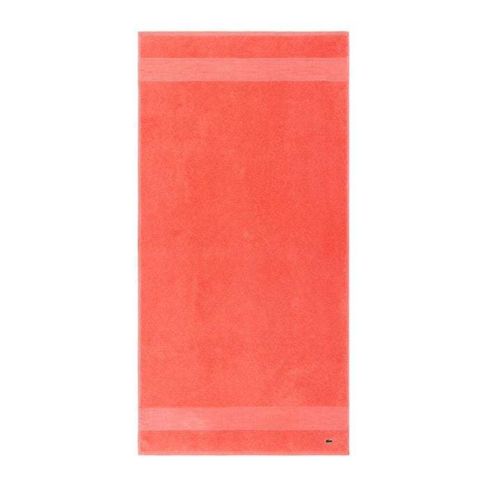 Lacoste L Lecroco Bath Towel Absorbent 100% Cotton 600gsm 70x140cm Red