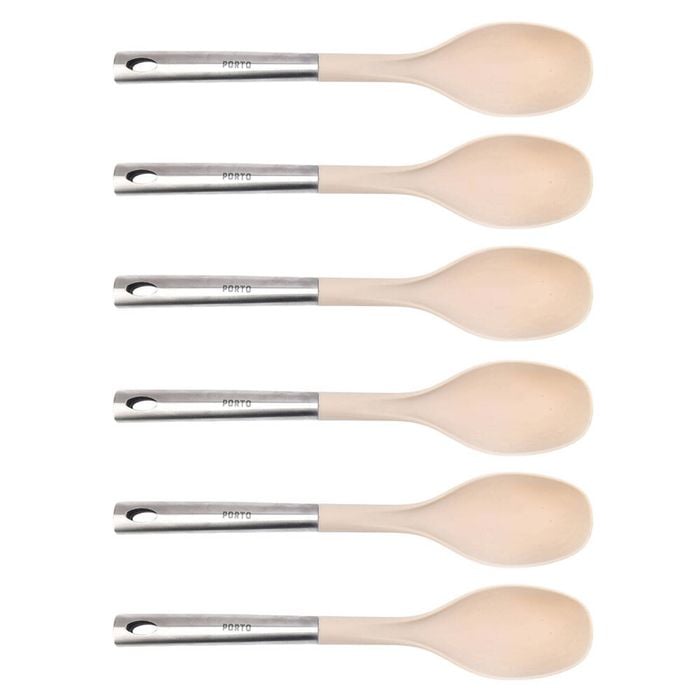 6PK Porto Zest Stainless Steel/Nylon 34cm Turner Kitchen Cooking Utensil