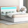 ALFORDSON Bed Frame RGB LED Gas Lift Queen