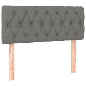 vidaXL Headboard Dark Grey 100x7x78/88 cm Fabric Bedroom Bed Header Bedhead