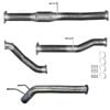 Ignite Exhausts Turbo Back For Toyota Hilux 3l D4d 3" No Cat With Diff Pipe Raw Aluminised Steel