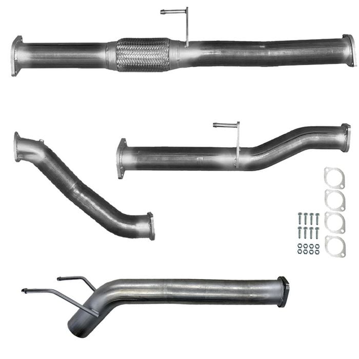 Ignite Exhausts Turbo Back For Toyota Hilux 3l D4d 3" No Cat With Diff Pipe Raw Aluminised Steel