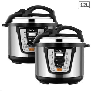 SOGA 2 Pack 12L 1600W 16-Function Electric Pressure Cookers