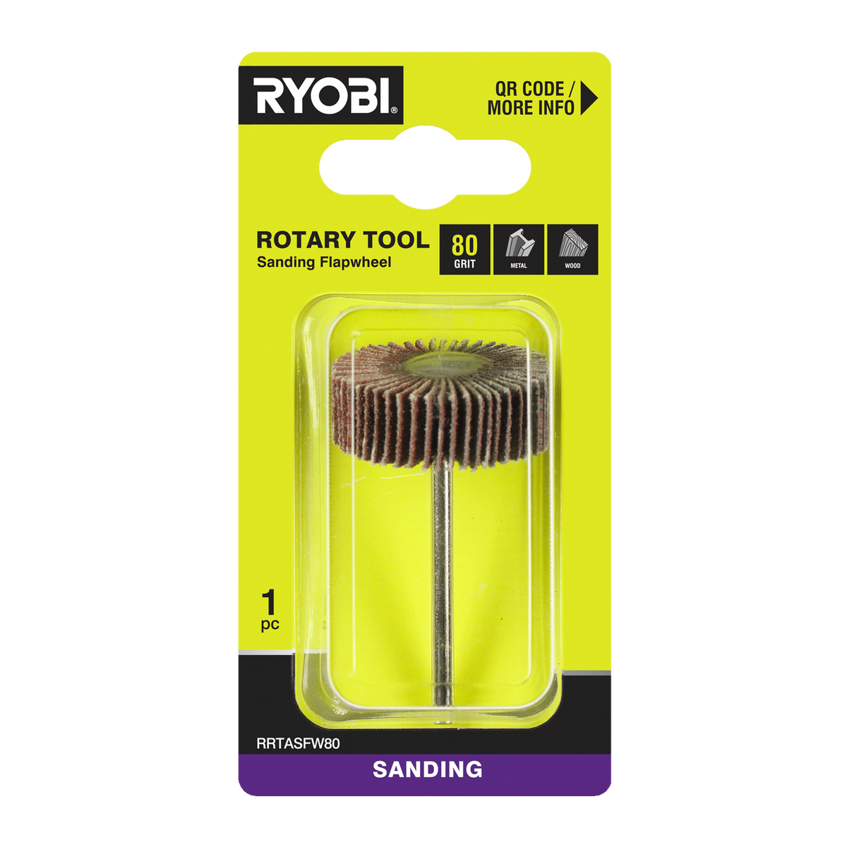 Ryobi 80 Grit Flap Wheel for Rotary Tool Bunnings Australia