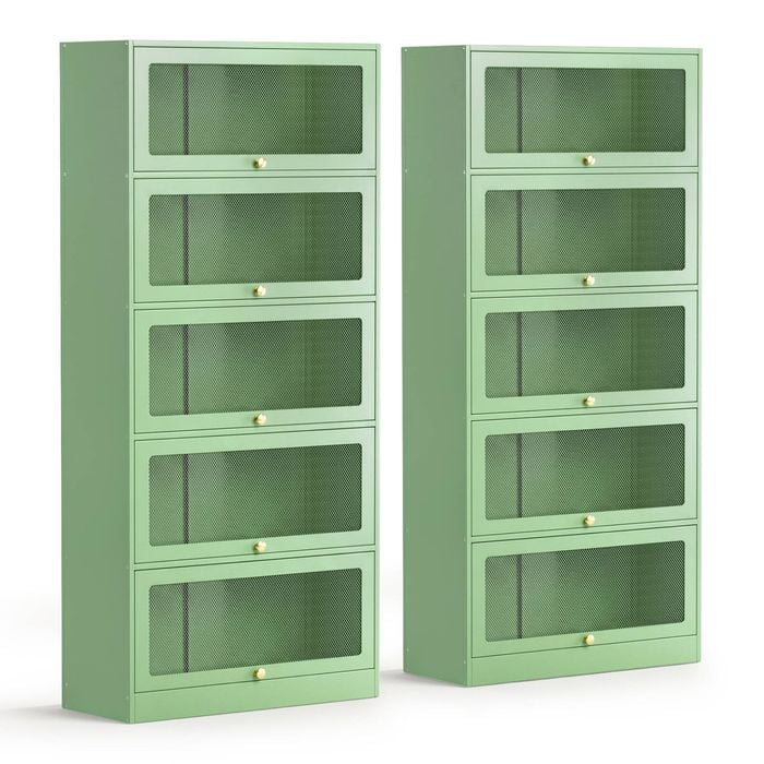Artiss 2x Buffet Sideboard Cabinet Metal - Elia Green