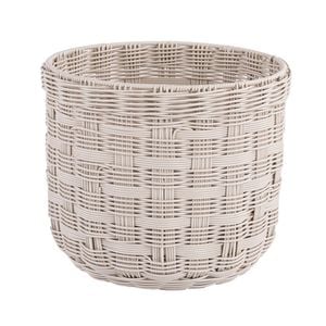 Astin Sinclair 350 x 300mm Ivory Poly Rattan Checked Basket Planter Large