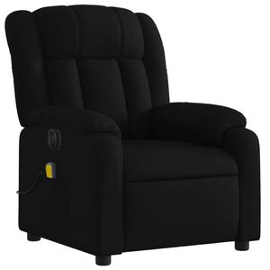 vidaXL Electric Massage Recliner Chair Office Armchair Single Sofa Black Fabric