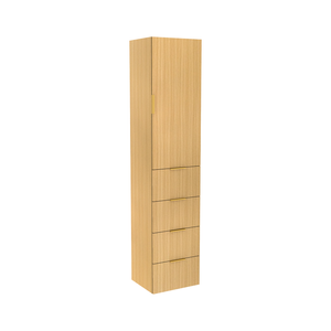 Lugna 2048 x 450 x 380mm Sand 3 Shelf 4 Drawers Right Hinged Door Storage Cabinet