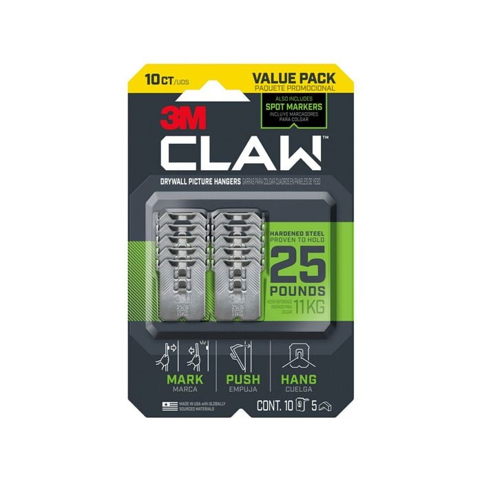 3M CLAW Drywall Picture Hangers - 10 Pack