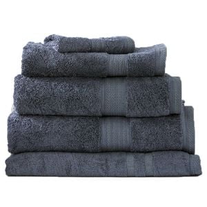5pc Renee Taylor Towel Set Stella 650 Gsm Super Soft Bamboo Cotton Indigo