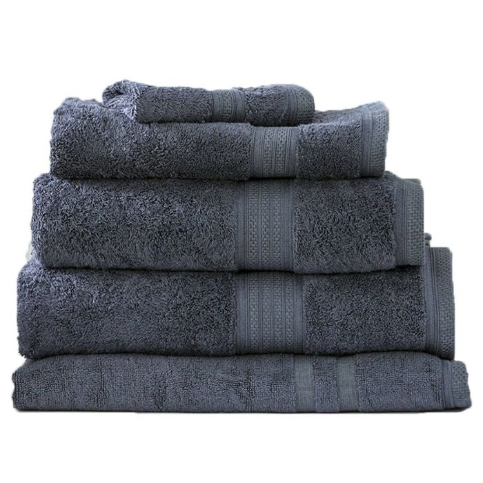 5pc Renee Taylor Towel Set Stella 650 Gsm Super Soft Bamboo Cotton Indigo