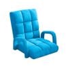 SOGA  Foldable Lounge Cushion Adjustable Floor Lazy Recliner Chair with Armrest Blue