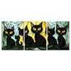 3pcs Black Cats Family Print 100% Australian Made 3 x 40x60cm (Metal Print)