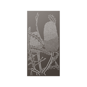 Walpix 1775 x 875 x 2mm Perforated Aluminium Decorative Screen Folded Profile Banksia - Hamersley Brown
