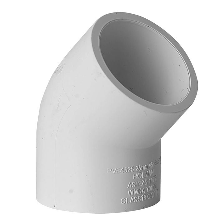 Holman 25mm 45° PVC Elbow