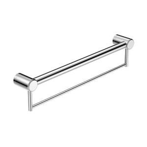 Nero Mecca Care 32mm x 600mm Chrome Grab Rail With Towel Holder