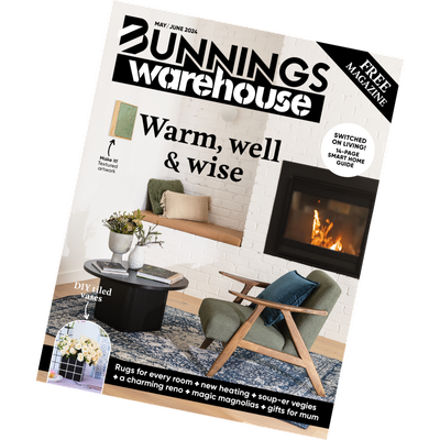 Bunnings Magazine May/June edition tilted cover.