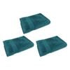 3x Bas Phillips Valencia Zero Twist Cotton Hand Towel 40 X 60cm Teal
