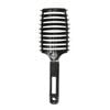 Catzon Boar Bristle Hair Brush Wet Dry Vented Curved Comb-black
