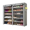 Digitel 36 Pairs Shoes Cabinet Storage Shoe Rack With Cover Portable Wardrobe Grey