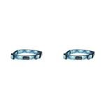 2PK Splosh Frank Barker S Teal Gingham Dog Collar Adjustable 25-40cm