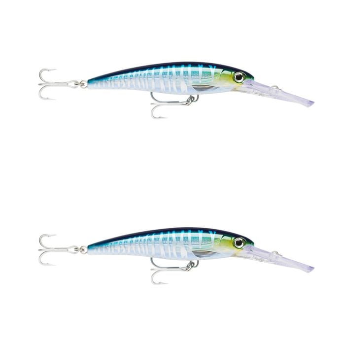 2x Rapala 11cm X Rap Magnum 10 Deep Diving Trolling Lures - Wahoo UV
