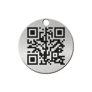 FOMO Pet Tags Dog ID Tag  Stainless Steel Large