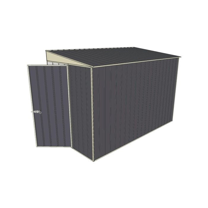 Build-a-Shed 1.5 x 3 x 2m Skillion Shed without Side Doors - Grey