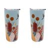 2PK Annabel Trends 500ml Stainless Steel Smoothie Tumbler - Magpie Floral
