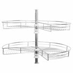 Practa Solutions Chrome Corner Cabinet Carousel