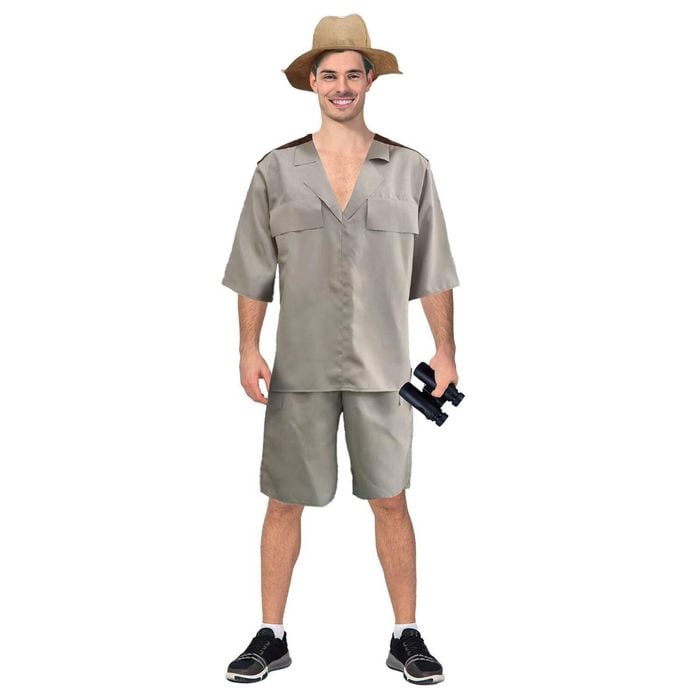 s Wildlife Crocodile Explorer Suit Safari Jungle Hunter Halloween Costume S/M 165-175cm Height