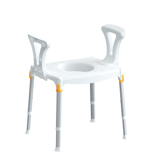 King Over Toilet Aid With Armrests, White, No Cushion