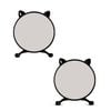 SOGA 2X 40cm Black Cat Ear Makeup Mirror