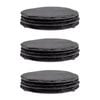 3x 4pc Coffee Culture Slate Coaster Round Non-Slip Beverage Mats 10cm Black
