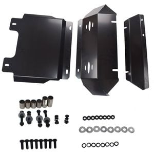 Machter Autoparts 3 Pcs Bash Plate Set Sump Guard Fit For Toyota Hilux N80 SR SR5 2015-2021 Revo Black