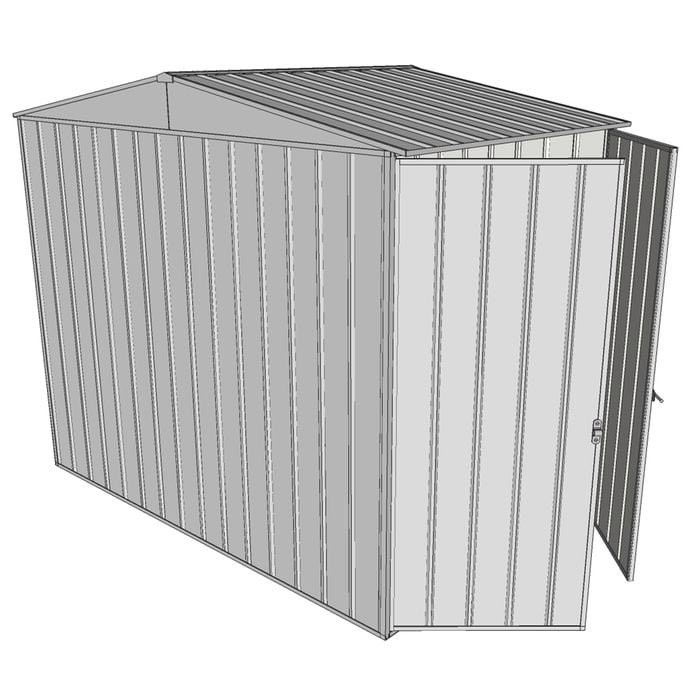 Build-a-Shed 2.3 x 1.5 x 2.3m Gable Double Hinged Side Door Shed - Zinc