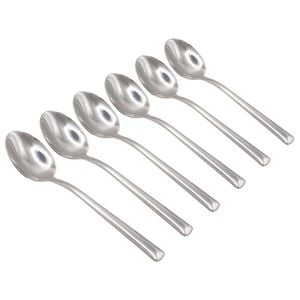 Tondo Stainless Steel Teaspoons - 14cm - 6x Durable Rust Resistant Stainless Steel Dishwasher Safe Flatware Set