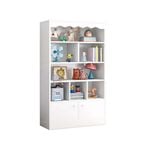 Foret Bookshelf Kids Bookcase Display Rack Organiser Children Cabinet Shelves White