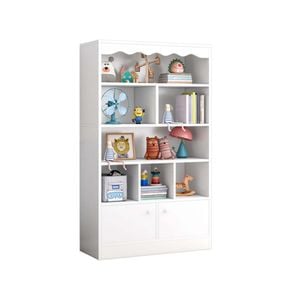 Foret Bookshelf Kids Bookcase Display Rack Organiser Children Cabinet Shelves White