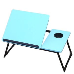 Catzon Laptop Desk For Bed With 5 Adjustable Angles & Cup Holder-blue