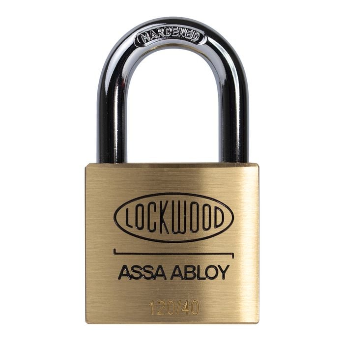 Lockwood 40mm Solid Brass 120 Series Padlock General Purpose - 2 Pack
