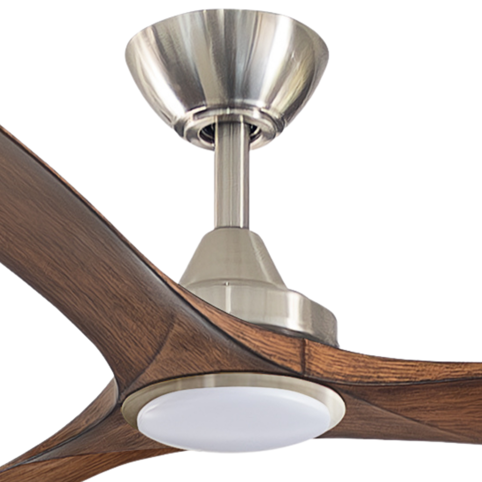 Threesixty 132cm Nickel Motor Natural Spitfire DC 3 Blade With Light Ceiling Fan thumbnail 2